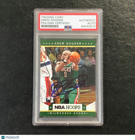 2012-13 NBA Hoops #102 Drew Gooden Signed Card Auto PSA Slabbed Bucks