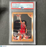 1998-99 Topps #18 Luc Longley Signed Card AUTO PSA Slabbed Bulls