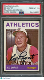 1964 Topps #348 ED LOPAT Signed Card PSA Slabbed Auto 10 A's