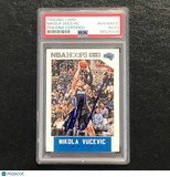 2015-16 NBA Hoops #116 Nikola Vucevic Signed Card AUTO PSA Slabbed Magic