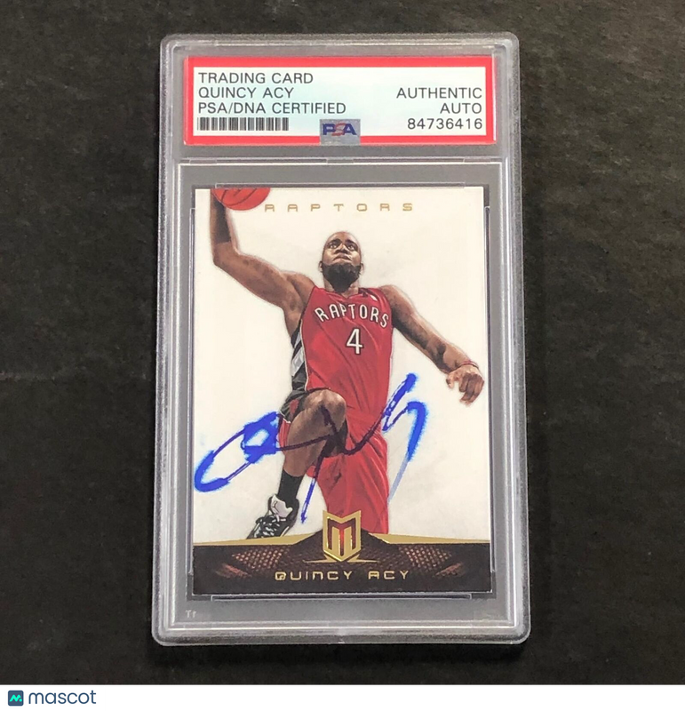 2012-13 Panini Momentum #281 Quincy Acy Signed Card AUTO PSA Slabbed Raptors