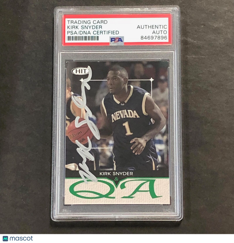 2003-04 HIT #Q16 Kirk Snyder Signed Card AUTO PSA Slabbed Nevada