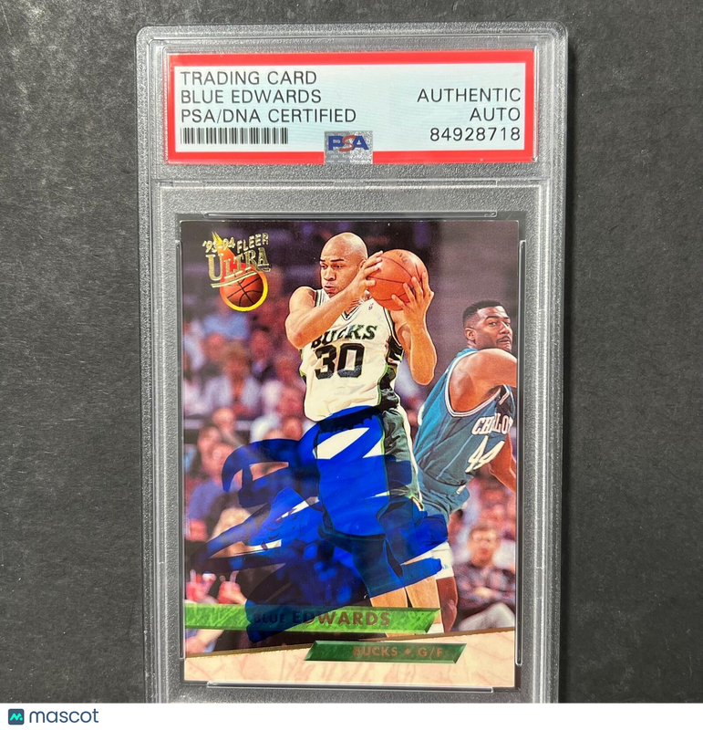 1993-94 Fleer #109 Blue Edwards Signed Card AUTO PSA Slabbed Bucks