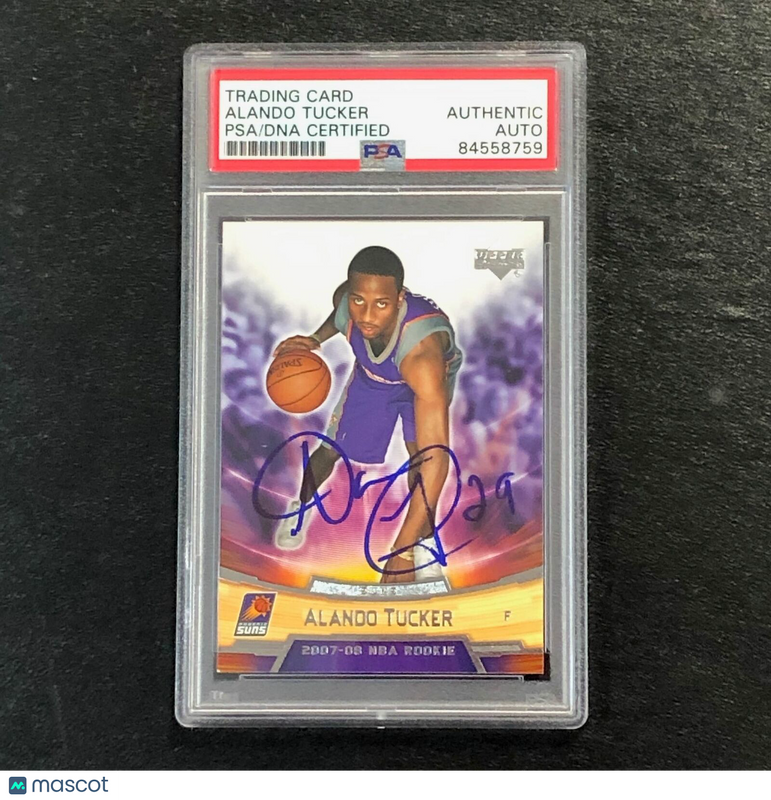 2007-08 Upper Deck Rookie Box Set #25 Alando Tucker Signed Card Auto PSA Slabbed Suns
