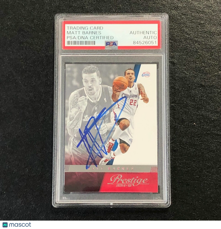 2014-15 Panini Prestige #117 Matt Barnes Signed Card Auto PSA Slabbed Clippers