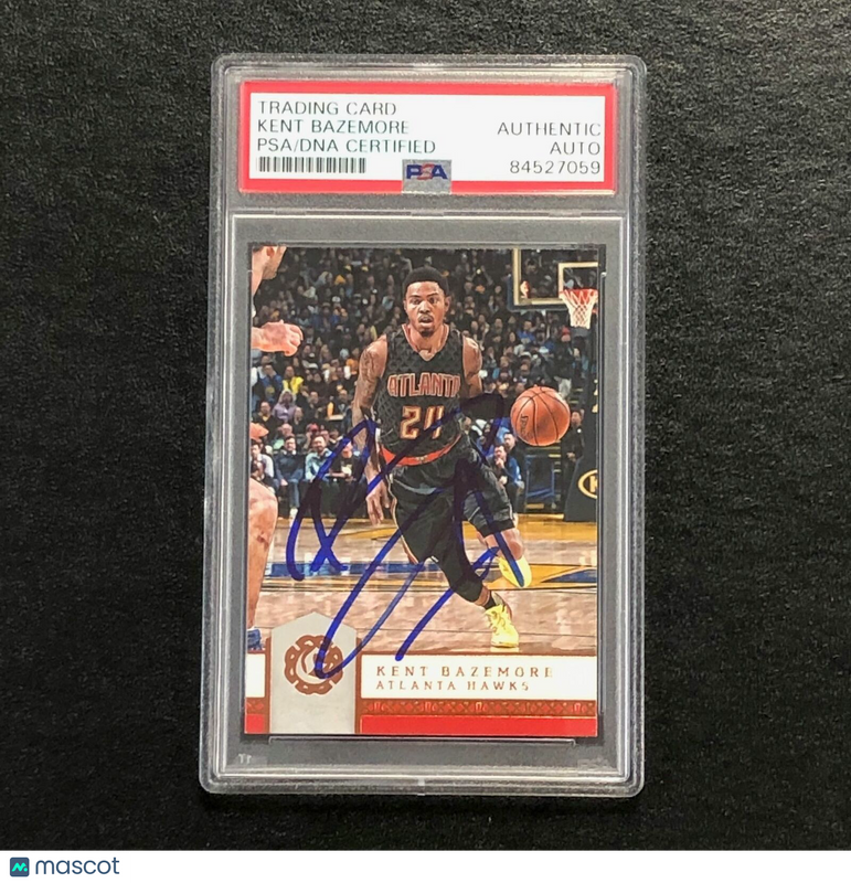 2016 Panini Excalibur #5 Kent Bazemore Signed Card AUTO PSA Slabbed Hawks