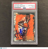 1996-97 Fleer Hardwood Leaders #126 Antonio McDyess Signed Card PSA Slabbed Nugg