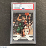 2010-11 Panini Threads #39 Andrew Bogut Signed Card PSA Slabbed Bucks