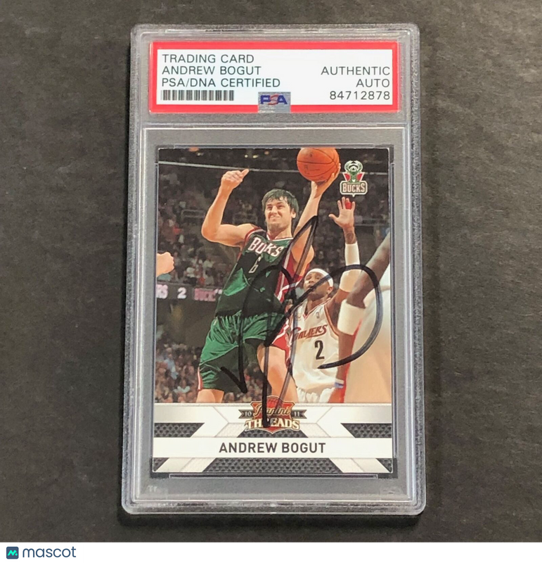 2010-11 Panini Threads #39 Andrew Bogut Signed Card PSA Slabbed Bucks