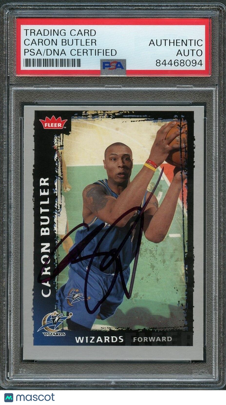 2008-09 Fleer #30 Caron Butler Signed Card AUTO PSA Slabbed Wizards