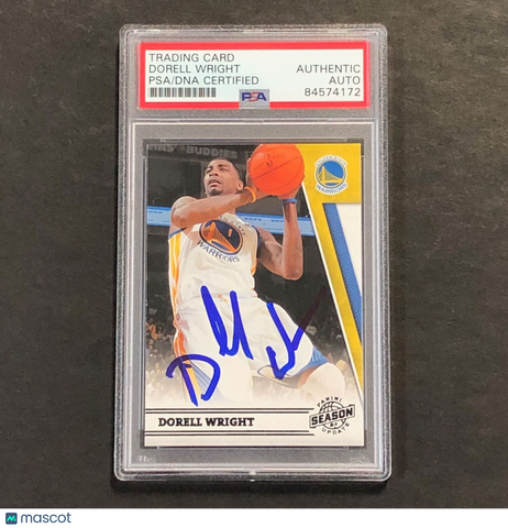 2010-11 Panini Season Update #164 Dorell Wright Signed Card AUTO PSA Warriors
