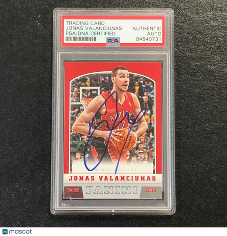 2012-13 Panini #265 Jonas Valanciunas Signed Card AUTO PSA Slabbed Toronto Rapto
