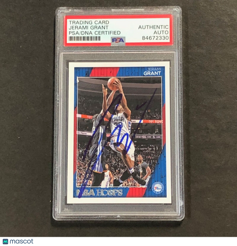 2016-17 Panini NBA Hoops #162 Jerami Grant Signed Card AUTO PSA Slabbed Nuggets