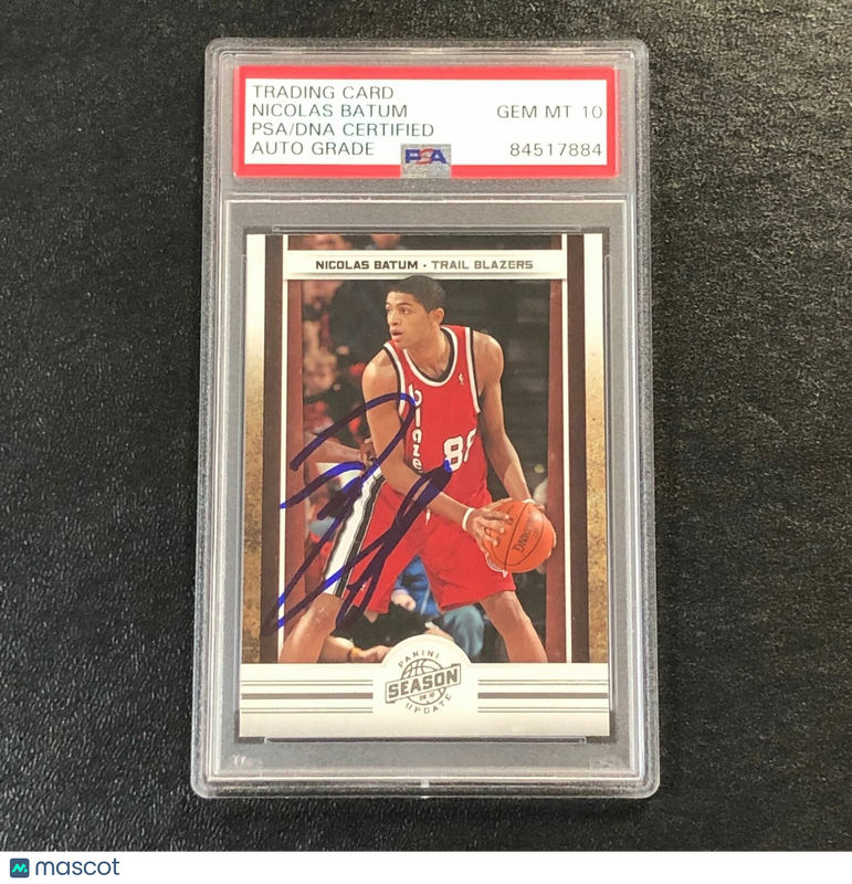 2009-10 Panini Season Update #118 Nicolas Batum Signed Card AUTO 10 PSA Slabbed