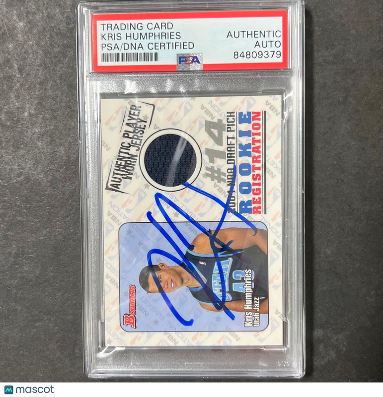 2004 Topps Bowman #ROR-HK Kris Humphries Signed Card AUTO PSA Slabbed Mavericks