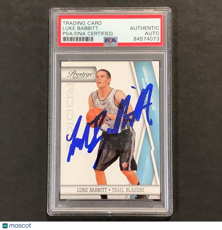 2010-11 Panini Prestige #226 Luke Babbitt Signed Card AUTO PSA Slabbed Portland