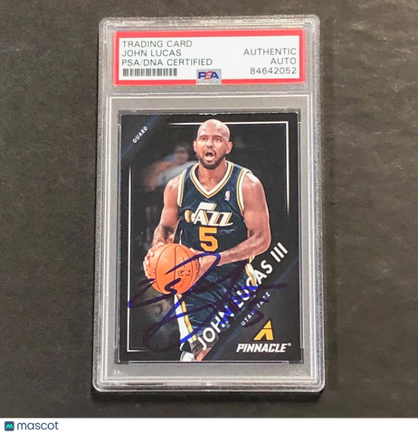 2013-14 Panini Pinnacle #140 John Lucas III Signed Card AUTO PSA Slabbed Jazz