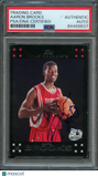 2007-08 TOPPS #135 Aaron Brooks Signed Card AUTO PSA Slabbed RC Rockets