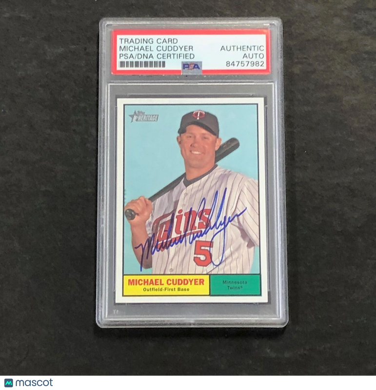 2010 Topps Heritage #80 Michael Cuddyer Signed Card PSA Slabbed Auto Twins