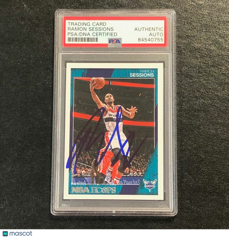 2016-17 NBA Hoops #258 Ramon Sessions Signed Auto PSA Slabbed Hornets