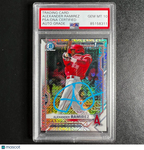 2021 Bowman Chrome #BCP-145 Alexander Ramirez Signed Card Auto 10