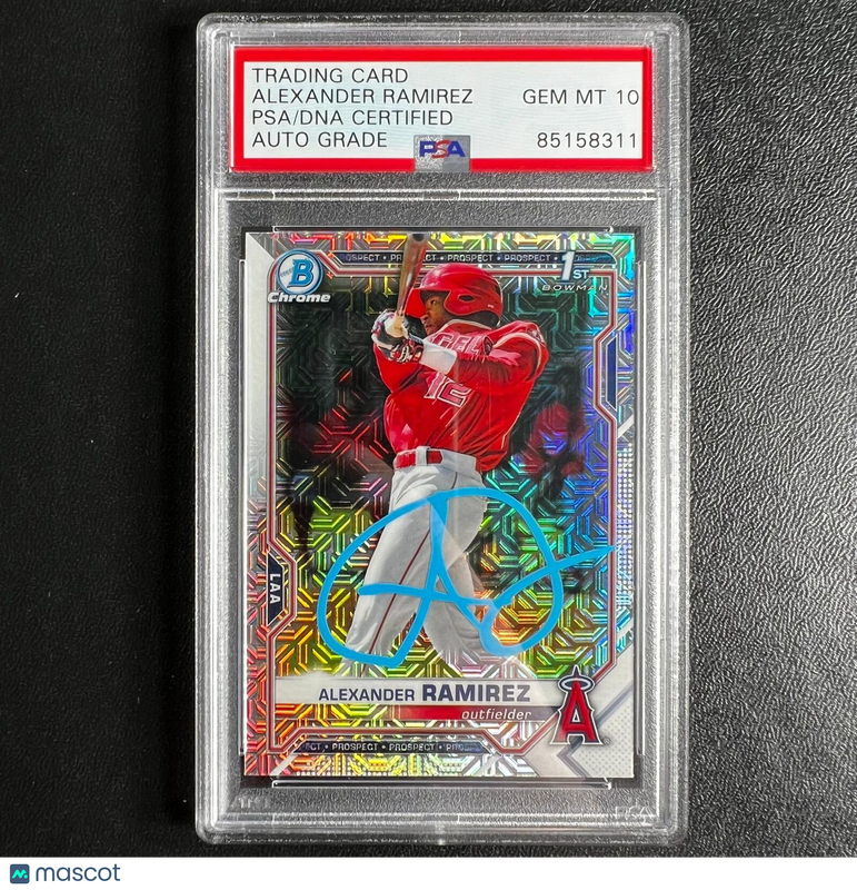 2021 Bowman Chrome #BCP-145 Alexander Ramirez Signed Card Auto 10