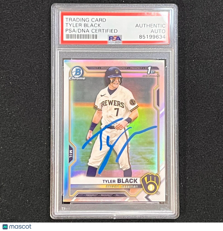 2022 Topps #BDC-200 Tyler Black Signed Card AUTO PSA Slabbed Brewers