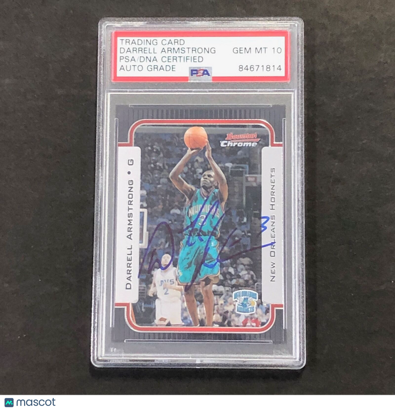 2002-03 Bowman Chrome #33 Darrell Armstrong Signed Card AUTO PSA Slabbed Hornets