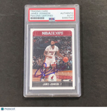 2017-18 NBA Hoops #69 James Johnson Signed Card AUTO PSA/DNA Slabbed Heat