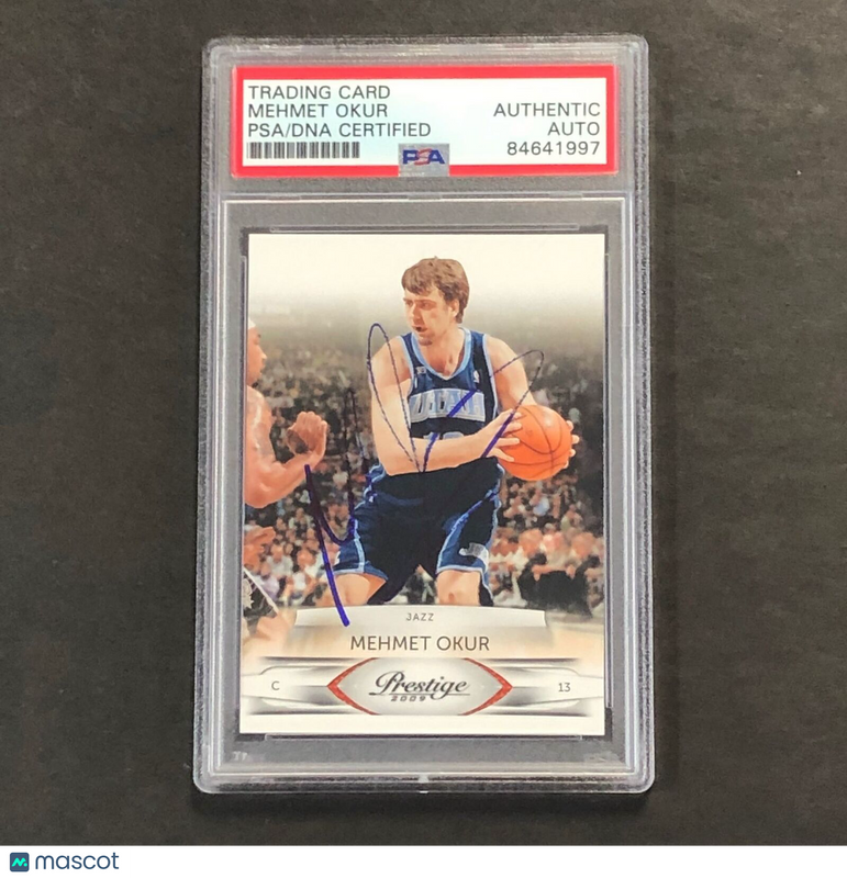 2009-10 Panini Prestige #103 Mehmet Okur Signed Card AUTO PSA Slabbed Jazz