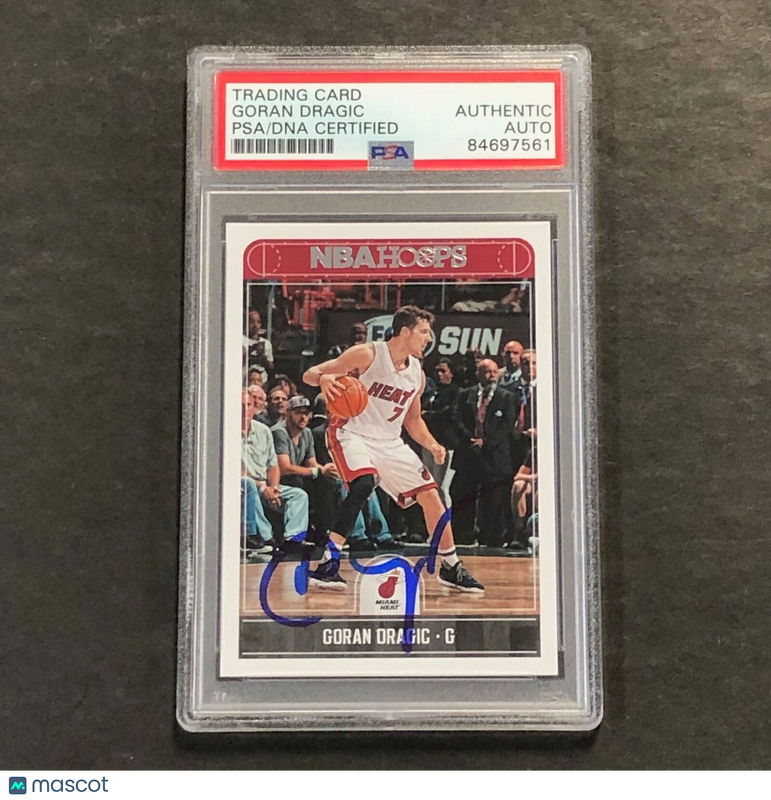 2017-18 NBA Hoops #67 Goran Dragic Signed Card AUTO PSA/DNA Slabbed Heat