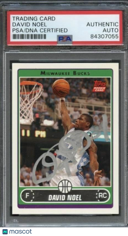 2006-07 Topps #263 David Noel Signed Card AUTO PSA/DNA Slabbed RC Rookie