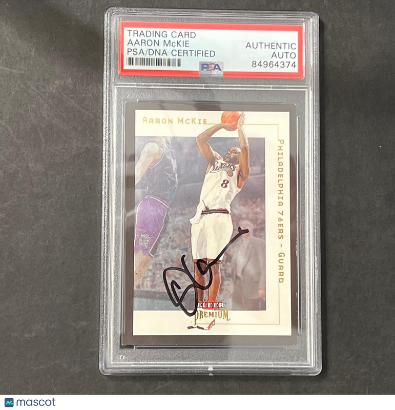 2001 Fleer Premium #62 Aaron McKie Signed Card Auto PSA Slabbed 76ers
