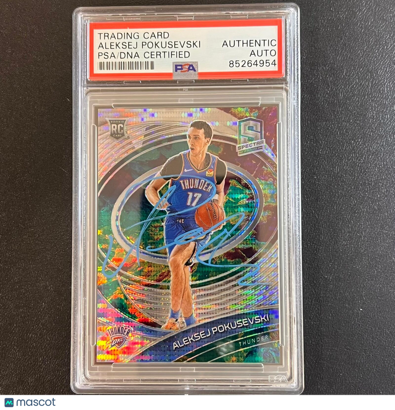 2020-21 Panini Spectra #120 Aleksej Pokusevski Signed Card AUTO PSA Slabbed RC T