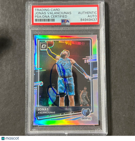 2020-21 Panini Donruss Optic #128 Jonas Valanciunas Signed Card Auto PSA Slabbed Grizzlies