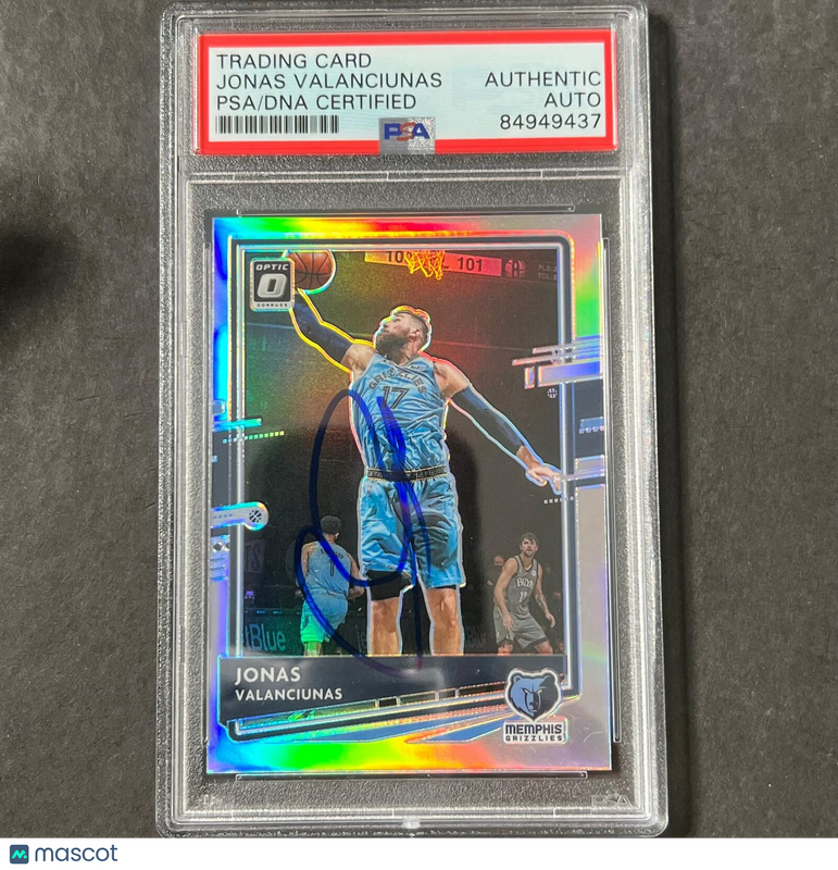 2020-21 Panini Donruss Optic #128 Jonas Valanciunas Signed Card Auto PSA Slabbed Grizzlies