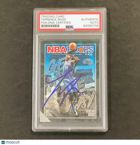 2019-20 NBA Hoops GET OUT THE WAY #19 Terrence Ross Signed Card AUTO PSA Slabbed
