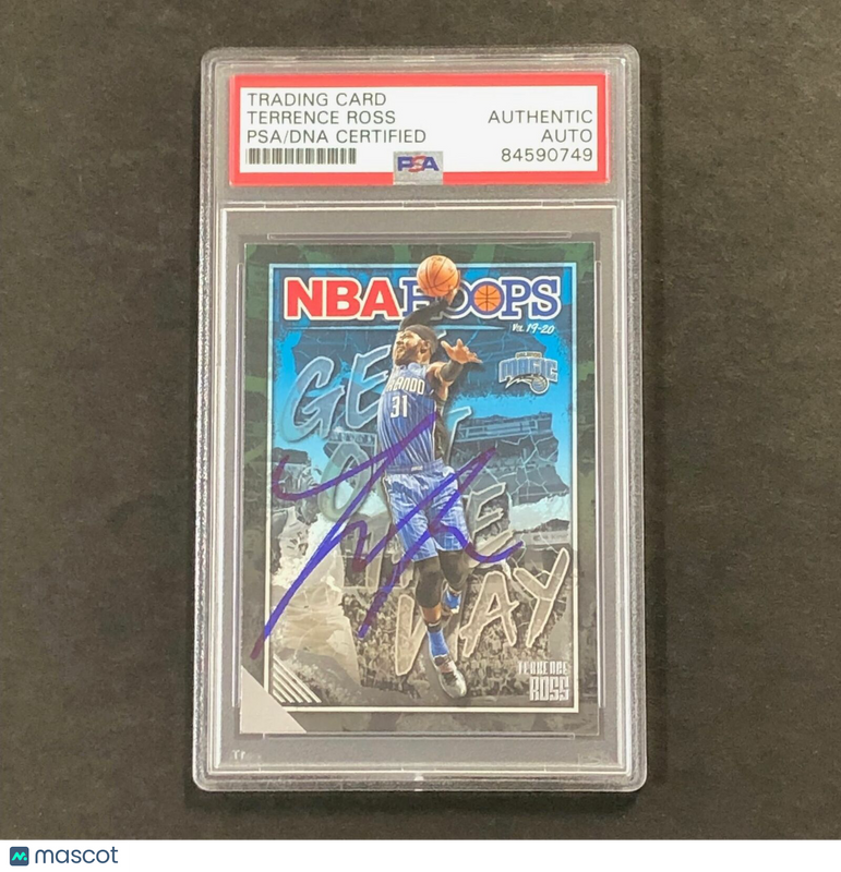 2019-20 NBA Hoops GET OUT THE WAY #19 Terrence Ross Signed Card AUTO PSA Slabbed