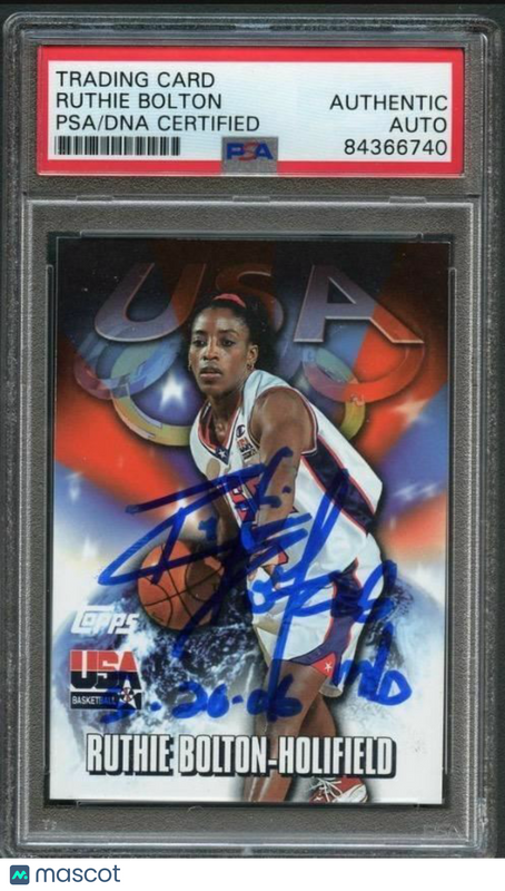 2000 Topps Team USA #66 Ruthie Bolton-Holifield Signed Card AUTO PSA/DNA Slabbed