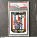 2008 Topps Heritage #136 Nyjer Morgan Signed Card PSA Slabbed Auto Pirates