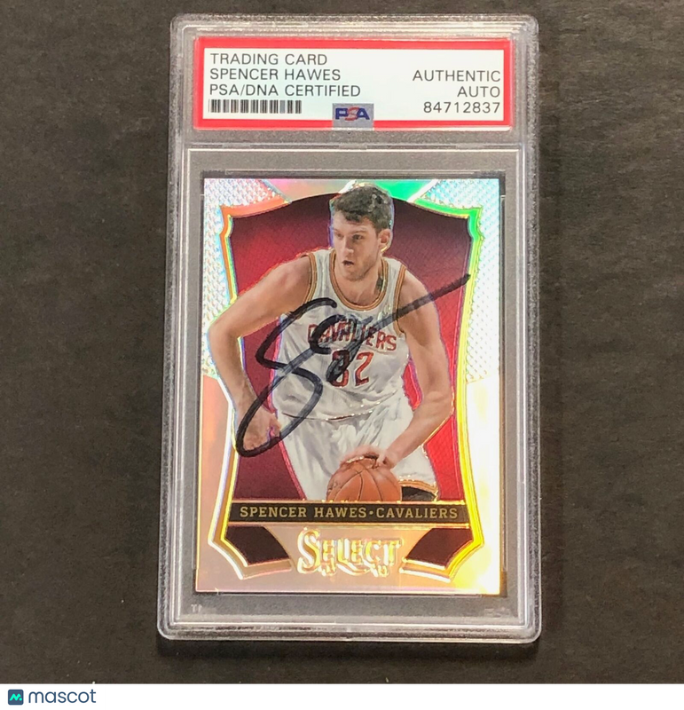 2013-14 Panini Select #76 Spencer Hawes Signed Card AUTO PSA/DNA Slabbed Cavalie