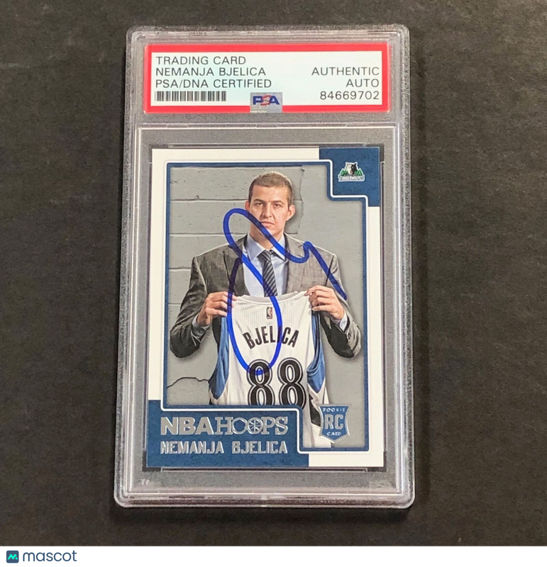 2015-16 NBA Hoops #284 Nemanja Bjelica Signed Card AUTO PSA/DNA Slabbed RC Timbe