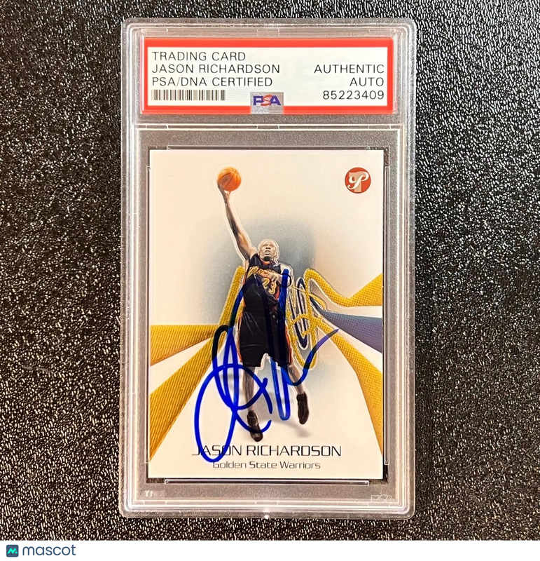 2004-05 Topps #95 Jason Richardson Signed Card AUTO PSA Slabbed Warriors