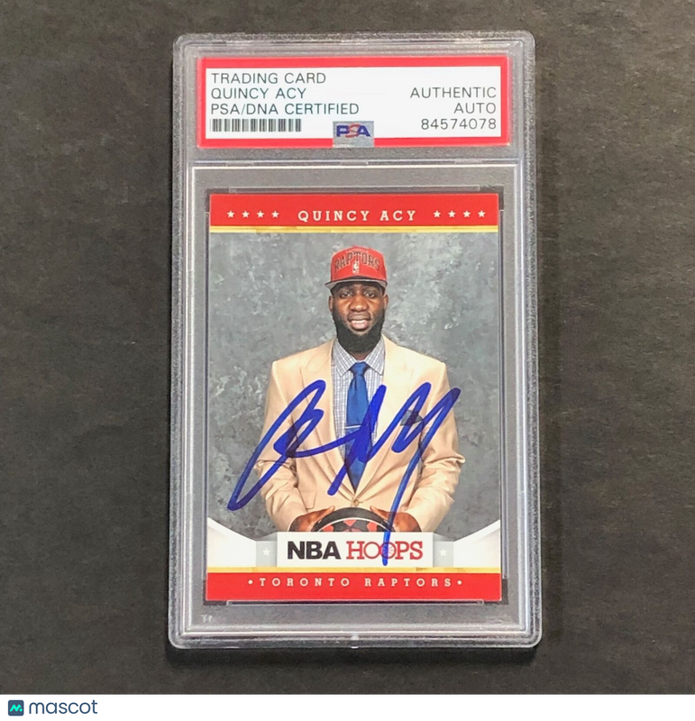 2012-13 NBA Hoops #293 Quincy Acy Signed Card AUTO PSA Slabbed Raptors