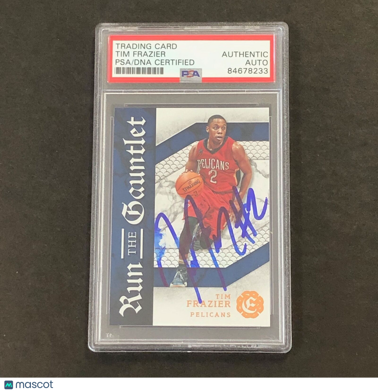 2017-18 Panini Run The Gauntlet #19 Tim Frazier Signed Card PSA/DNA Slabbed Peli
