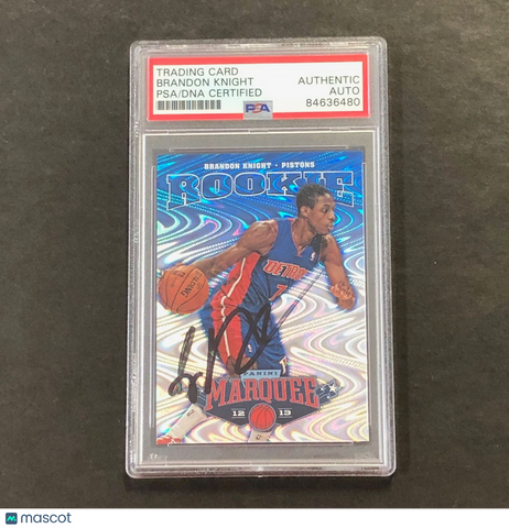 2012-13 Panini Marquee #164 Brandon Knight Signed Card AUTO PSA Slabbed Pistons