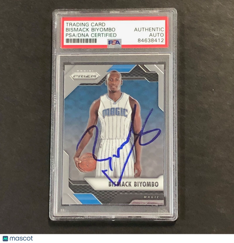 2016-17 Panini Prizm #145 Bismack Biyombo Signed Card AUTO PSA Slabbed Magic