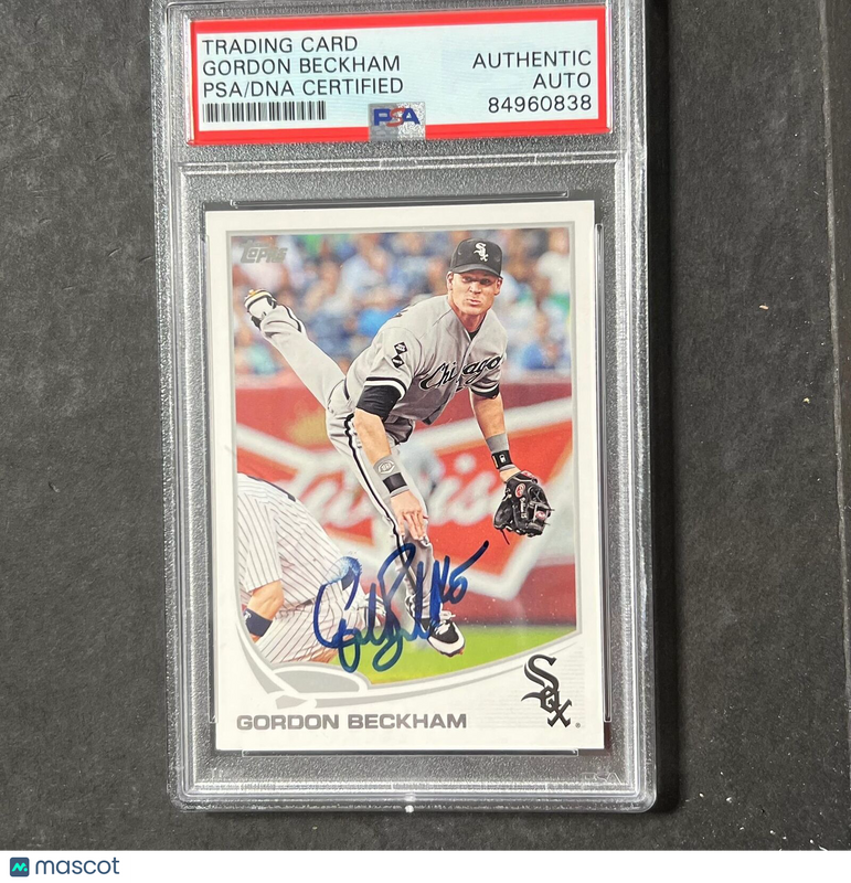 2013 Topps #28 Gordon Beckham Signed Card PSA Slabbed AUTO White Sox
