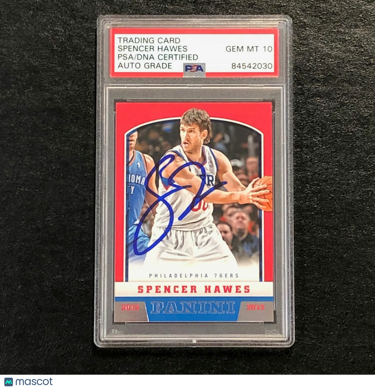 2012-13 Panini Basketball #154 Spencer Hawes Signed Card Auto 10 PSA Slabbed 76ers