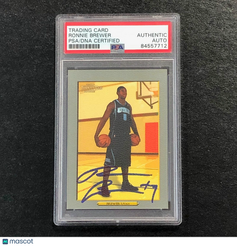 2006-07 Topps Turkey Red #181 Ronnie Brewer Signed Card AUTO PSA Slabbed Jazz